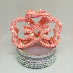 Handmade Bedazzled Bow Hair Clip